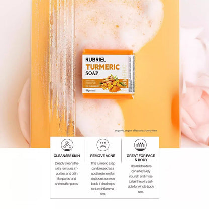 Savon au curcuma Savon rafraîchissant pour le visage Bain 